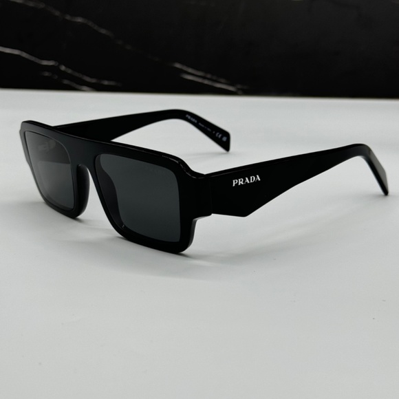 NEW PR A05S 16K08Z PRADA BLACK GREY SQUARE SPR A05 16K08Z UNISEX SUNGLASSES - Picture 5 of 11